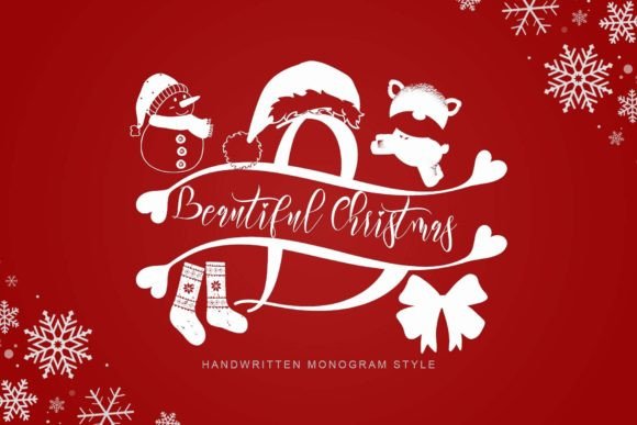 Beautiful Christmas Monogram: A Festive Script Font for Crafters & Sellers