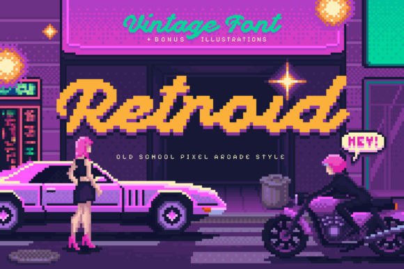 Retroid: A Pixelated Typeface for Nostalgic Editorial Design